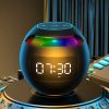 Wireless Portable Speaker with Clock, Alarm & Color Atmosphere Light
