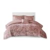 Felicia Blush Quilted Velvet Duvet Cover Set – Twin/Twin XL