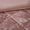 Felicia Blush Quilted Velvet Duvet Cover Set – Twin/Twin XL