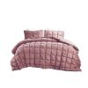Velvet 3D Puff Box Quilted Down Alternative Comforter Set