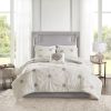 Malia 4-Piece Embroidered Cotton Reversible Duvet Cover Set