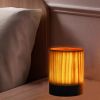 Solid Wood LED Bedside Lamp – Warm Light with USB Charging