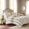 Zuri Faux Fur Comforter Set with Decorative Pillow – King