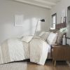 Mila Farmhouse Cotton Duvet Cover Set with Tufted Chevron Chenille – King/Cal King