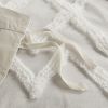 Mila Farmhouse Cotton Duvet Cover Set with Tufted Chevron Chenille – King/Cal King