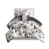 Intelligent Design Dorsey Black & White Floral Comforter Set – Twin XL