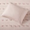 Lucy Poly Clip Jacquard Comforter Set with Pompom Details – Twin/Twin XL