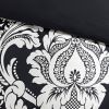 Vienna 6-Piece Cotton Damask Duvet Cover Set – Black & White, OEKO-TEX