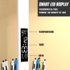 LED Table Lamp with LCD Display, Adjustable Brightness & Pen Holder