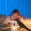 Bird-Shaped Resin Table Lamp with Warm Light and Touch Control