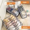 Fabric Sock & Underwear Organizer – Foldable Drawer Dividers with Multiple Grids